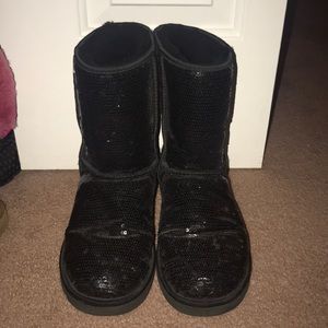Black sequin UGGS - woman’s 9